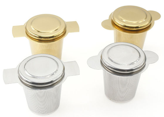 304 igienici acciaio inossidabile Mesh Tea Infuser With Lid e maniglie