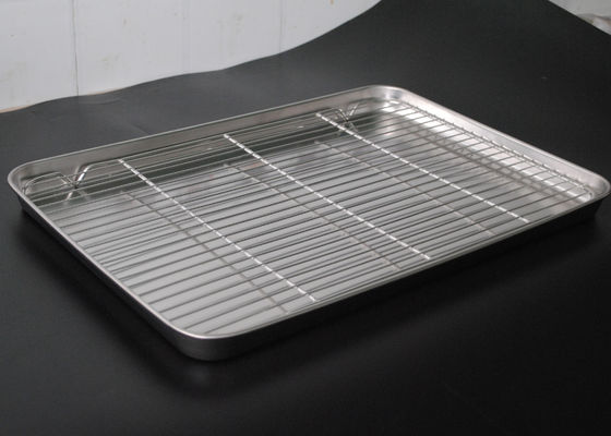 cavo 304 Mesh Baking Tray With Rack di acciaio inossidabile di 60*40*2.5cm