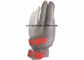 Tre guanti dell'acciaio inossidabile del macellaio delle dita 304L con la cinghia del gancio