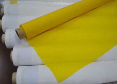 Panno di bullonatura di seta del poliestere basso di allungamento per stampa dello schermo, colore giallo/bianco