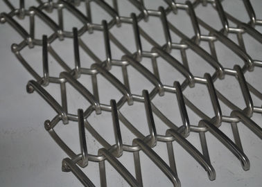 Nastro trasportatore a spirale piano dell'acciaio inossidabile per il forno, cinghia della maglia metallica