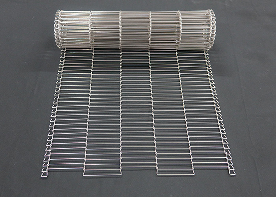 1 mm Food Chocolate Enrober Wire Mesh Conveyor Belt Acciaio inossidabile Flat Flex