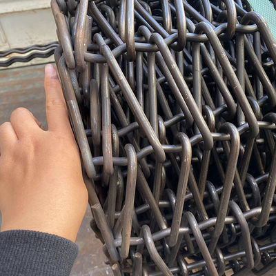 Un buon prezzo. Macchine per sabbiatura Cintura trasportatrice a maglia di acciaio manganese in linea