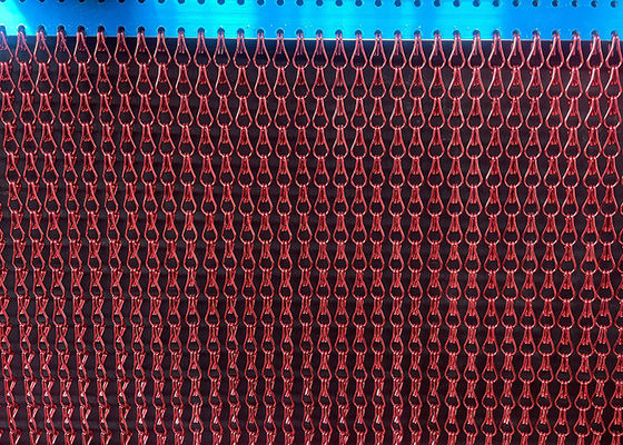 Un buon prezzo. Colore personalizzato Catena a doppio gancio Flea Curtain Mesh Metallo di alluminio decorativo in linea