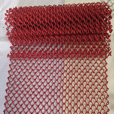 Un buon prezzo. Red Decorative Aluminium Metal Mesh Chain Link coil Curtain Drapery Fabric exterior decorative screen for rood divider in linea