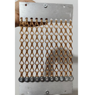 Un buon prezzo. Gold  Anodized Chain Mail Decorative Metal Link Mesh Curtain Aluminium Alloy Coil Drapery in linea