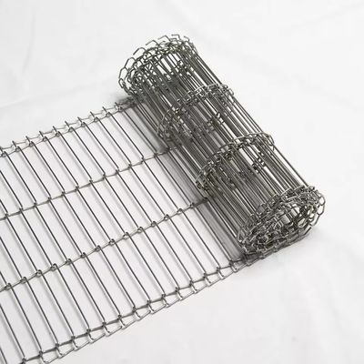Un buon prezzo. SS304 316 Chain Link di cioccolato in acciaio inossidabile Wire Mesh Flex Ladder Conveyor Belt per fabbrica di pane in linea