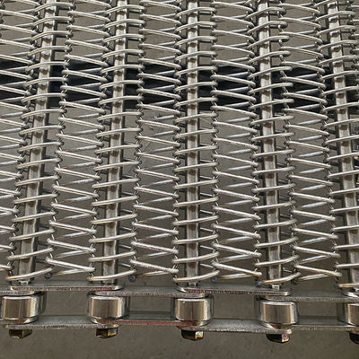 Un buon prezzo. Custom Chain Driven 304 Stainless Steel Spiral Wire Mesh Conveyor Belt for Fried Foods Industries in linea