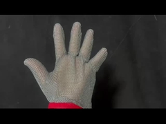 Guanti a maglia di anello saldata in acciaio inossidabile a nastro di nylon