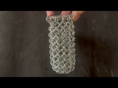 Borsa a rete in maglia ad anelli di cotta di maglia in acciaio inossidabile