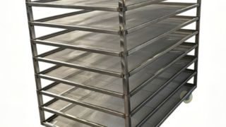 Forno Rotante Acciaio Inox Alluminio 600 X 400 Carrello portapane mezzo portapane per raffreddamento