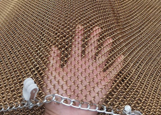 divisori di Mesh Drapes For Fireplace Room del metallo di 1.5mm