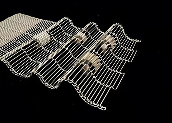cavo Mesh Conveyor Belt Stainless Steel Flex For Chocolate piano di 3mm