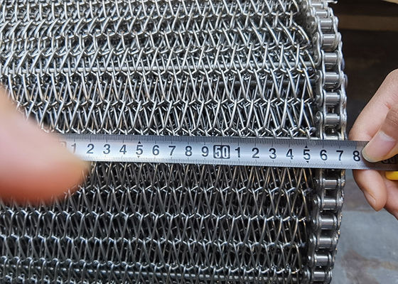 Il collegamento a catena commerciale 1.5mm ss fissa Mesh Conveyor Belt For Corn Chips Biscuits