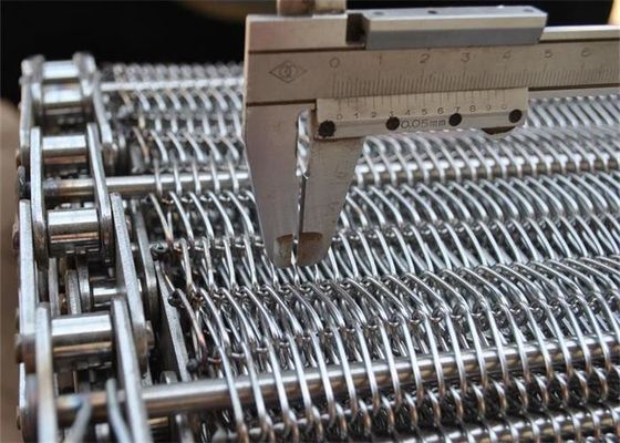 Spirale del collegamento a catena di acciaio inossidabile di Mesh Conveyor Belt 304 del cavo del commestibile 0.5mm