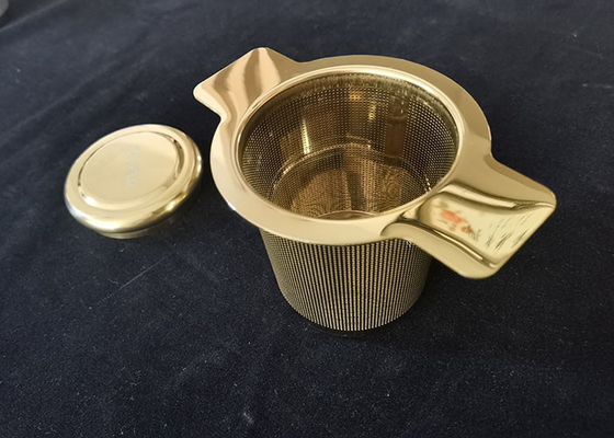 Un buon prezzo. Maniglie sciolte del doppio di Infuser del tè del metallo di lucidatura dello specchio del commestibile in linea