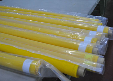 Un buon prezzo. Tessuto del setaccio a maglie del poliestere del filo di giallo 80 per stampaggio di tessuti, larghezza di 250cm in linea