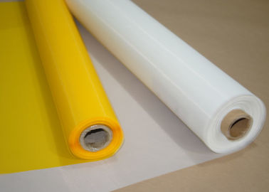 Un buon prezzo. Maglia di giallo/bianca poliestere di bullonatura del panno 120 per stampa di vetro, 158 micron in linea
