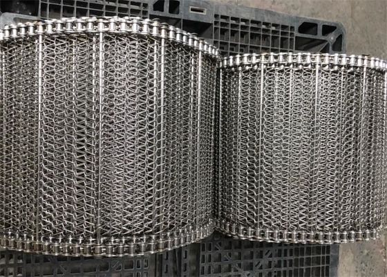 Catena di acciaio inossidabile Ss 304 Spirale nastro trasportatore di bilanciamento metallico tessuto 180 gradi