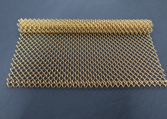 Un buon prezzo. Colore oro bronzo Decorativo reticolato in metallo Curtain Coil Drapery Panel Parete in linea