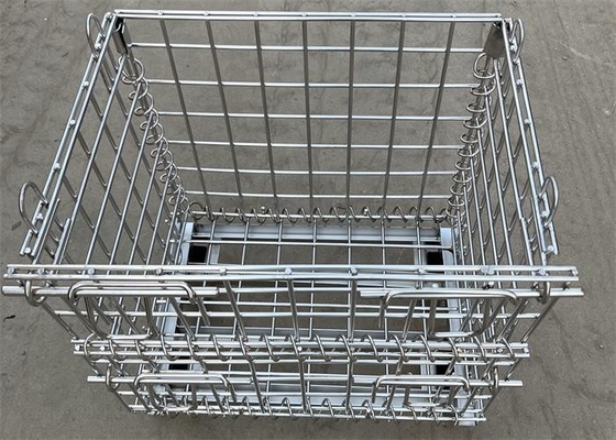 Un buon prezzo. Cage di stoccaggio a maglia di filo impilabile Acciaio inossidabile Acciaio galvanizzato Contenitore pieghevole saldato in linea
