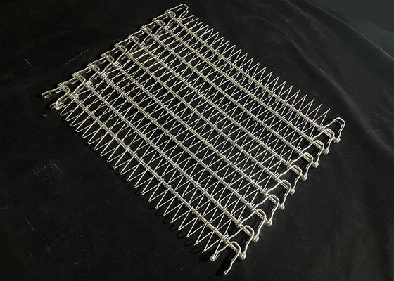 Un buon prezzo. Resistenza a basse temperature Acciaio inossidabile Flessibile Rodo Wire Mesh Spirale nastro trasportatore con bordo di collegamento a forma di U in linea