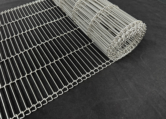 Un buon prezzo. Cintura trasportatrice piatta flessibile a maglia di acciaio inossidabile per rivestimento di cioccolato in linea