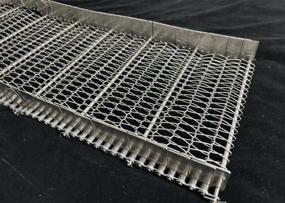Cintura trasportatrice a catena a spirale con maglia di acciaio inossidabile alimentare personalizzata con spinta