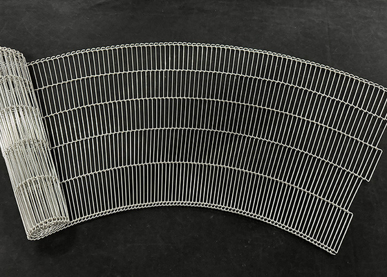 Un buon prezzo. 304 316L In acciaio inossidabile cintura a maglia curva cintura trasportatrice di scala in linea