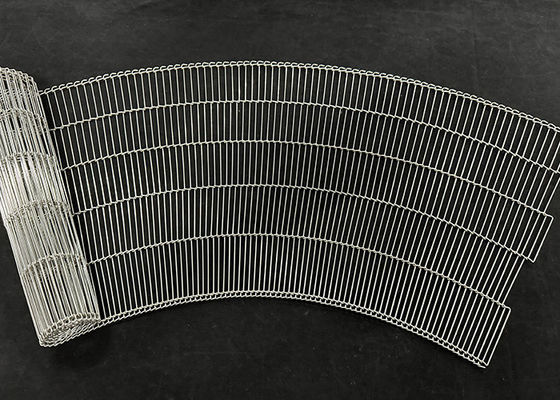 304 316L In acciaio inossidabile cintura a maglia curva cintura trasportatrice di scala