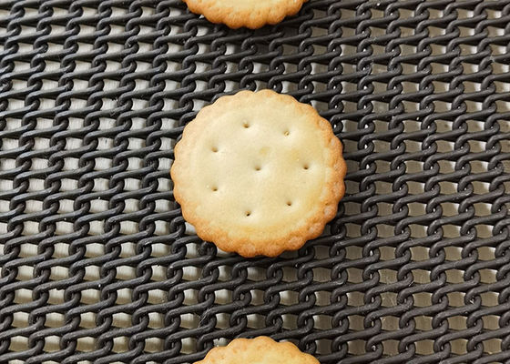 Resistenza al calore Acciaio al carbonio ultra-sottile Flat Wire Mesh For Baking Conveyor Belt For Biscuit Food Baking