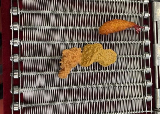 Cintura trasportatrice a maglia di acciaio inossidabile a catena di legame a spirale con cintura di maglia bilanciata a catena