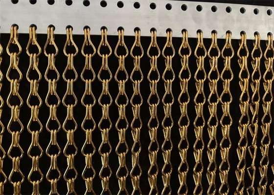 Aluminico colorato catena a doppio gancio link mesh tenda / metallo decorativo rete tenda catena drapery tessuto