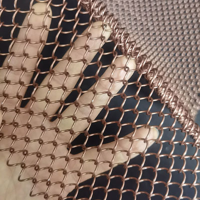 Aluminio oro metallo catena mesh tenda di soffitto per divisore della stanza