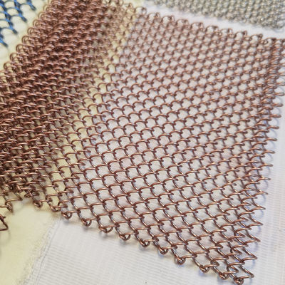 Aluminico leggero Decorativo Metallico Wire Mesh Coil Drapery per porte di armadi