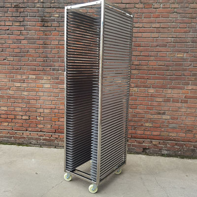 Un buon prezzo. Carrello portateglie per panificio in acciaio inossidabile 304 per forno rotante, 30 ripiani in linea