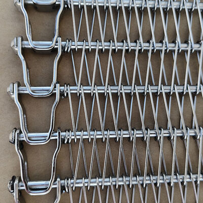 Un buon prezzo. Custom 304 316 Stainless Steel Balance Weave Wire Mesh Spiral Freezer Conveyor Belt per la lavorazione alimentare in linea