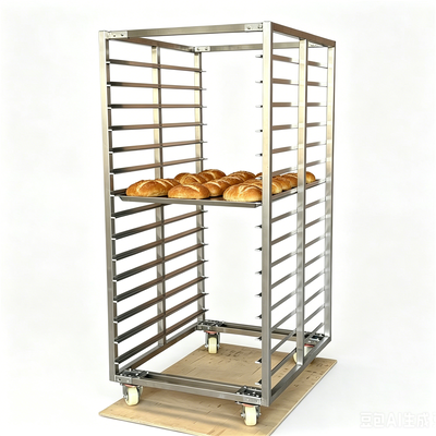 Carrello per il raffreddamento del pane commerciale 800x600 600x400 mm 15 16 20 30 Vassoio Carrello per vassoio per pane da forno in acciaio inossidabile