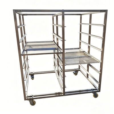 Un buon prezzo. Strato di acciaio inossidabile per alimenti Asciugatura, drenaggio, raffreddamento, Ban Pan, portaforni, carrello da forno commerciale per fogli di pane in linea