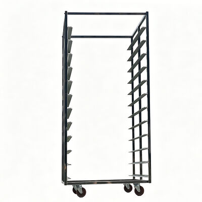 Un buon prezzo. Tavolo di forno in alluminio 600 x 400 carrello di pane commerciale scaffali da forno in acciaio inossidabile scaffale da forno con 20 padelle in linea