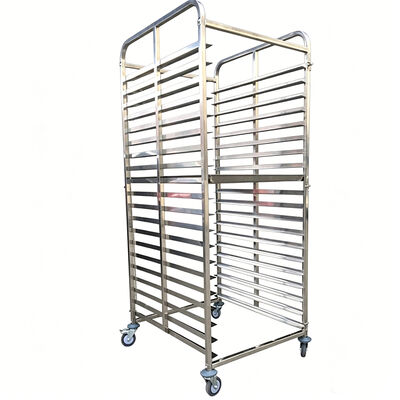 Un buon prezzo. Kitchen 600 x 400 mm metal Stainless Steel 15 20 Tier 40 BreadTray Aluminum Oven Baking Rack commercial bakery trolley With Wheels in linea