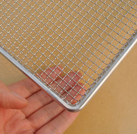Un buon prezzo. Canestro tessuto della maglia della griglia del cavo per la tenuta dell'acciaio inossidabile 304 della lastra di vetro in linea