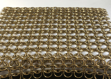 Un buon prezzo. Rete metallica decorativa dell'anello dell'acciaio inossidabile dell'oro/maglia del collegamento a catena per la tenda in linea