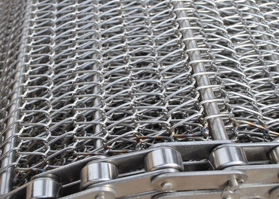 50-2000 kg/m2 Fascia trasportatrice a maglia nera per applicazioni pesanti