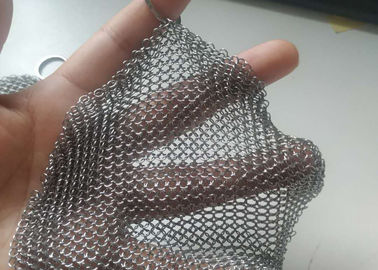 Un buon prezzo. Impianto di lavaggio di Chainmail saldato 12x12cm dell'acciaio inossidabile degli anelli 304 di FDA in linea