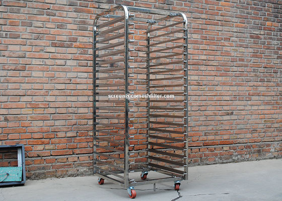 201 carrello dello scaffale di acciaio inossidabile di FDA 1.5mm del grado per il forno rotativo