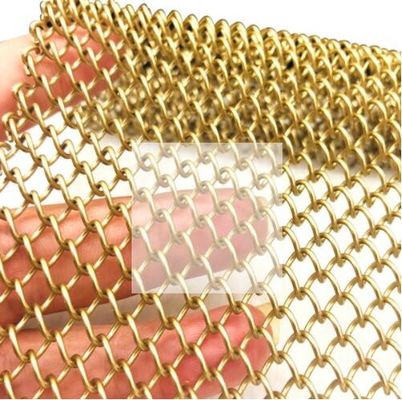 Un buon prezzo. Metallo dorato Mesh Curtains For Room Dividers del collegamento a catena 3x3mm decorativo in linea