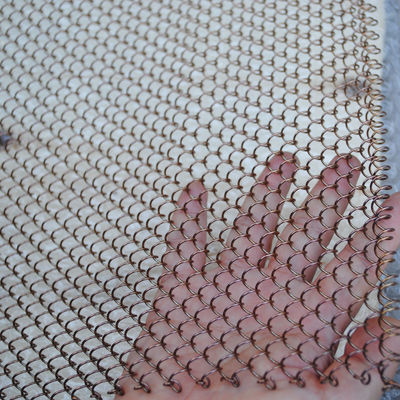 metallo decorativo Mesh Curtains di Mesh Aluminum Round Bronze Architectural del cavo del foro di 4*4mm