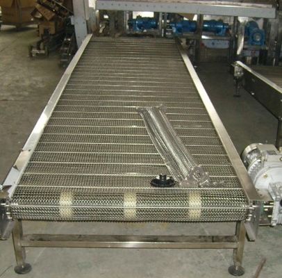 Un buon prezzo. collegamento di Mesh Conveyor Belt With Chain dell'acciaio dello SGS del passo 304 di 25.4mm in linea